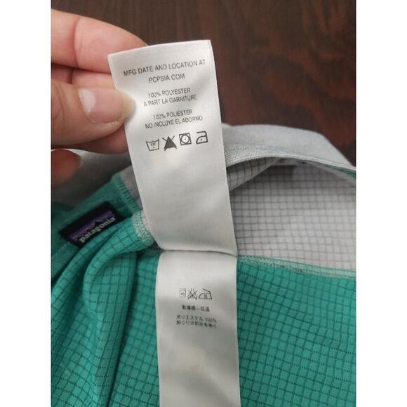 Patagonia Women’s Capilene Baselayer Mid-weight 1/2 Zip Top Green Outdoor Sz S - Picture 8 of 10